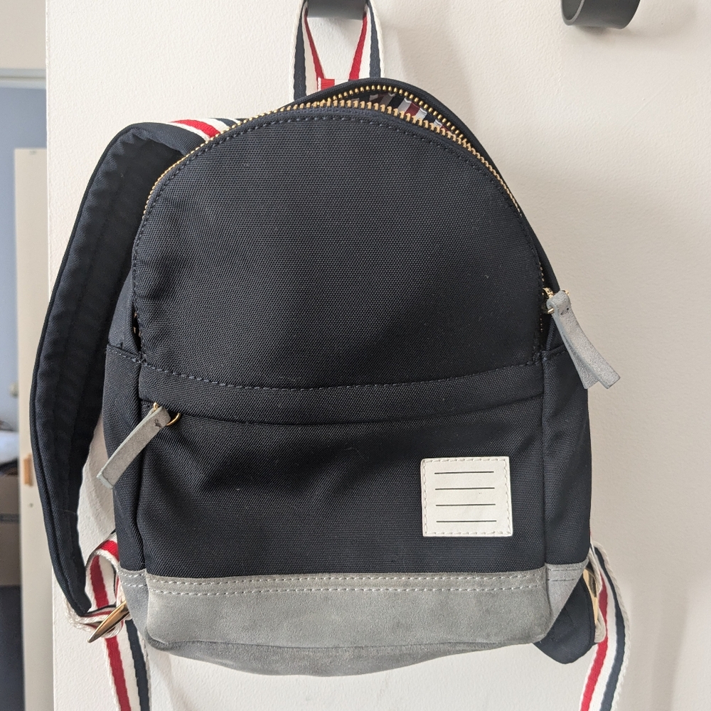 Thom Browne Navy Kids Backpack